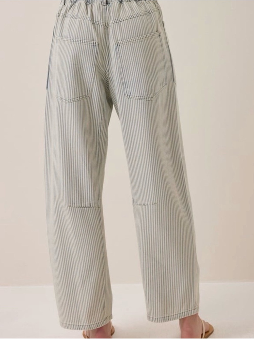 J.O.A. Rhea Stripe Soft Cotton Denim barrel leg Pant Sz Small Coastal sz S - Picture 5 of 16